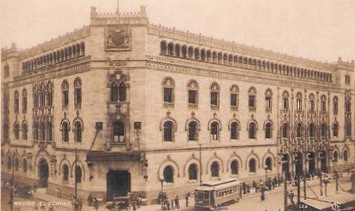 Mexico Stamps Picture Postcard Post Office & Tram Tracks Correos Mexico 